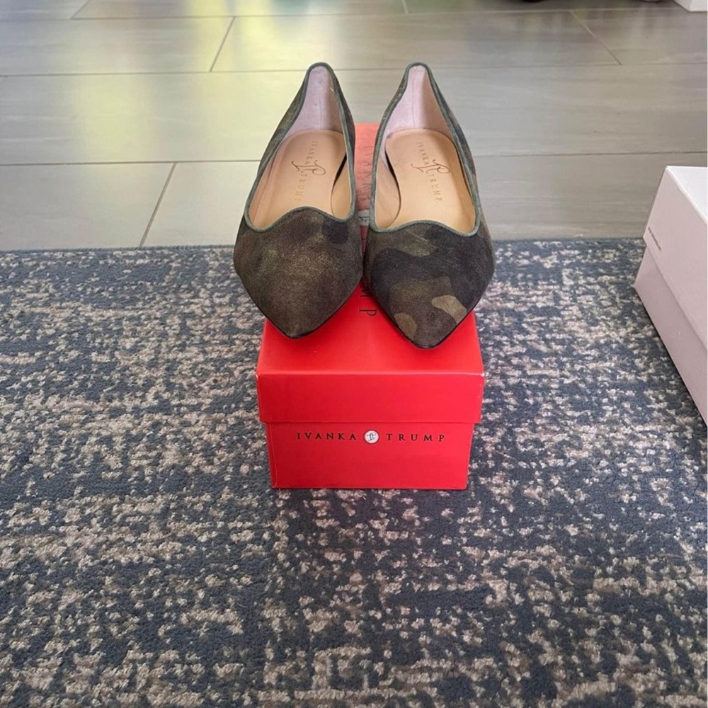 Ivanka Trump Camoflage Pointed Flat